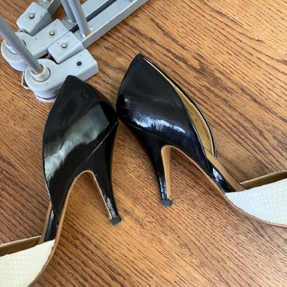 3.1 Phillip Lim, 3 and 1/2 inch, black and white , size 9, d'Orsay heels - Picture 4 of 7
